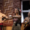 Maori dans en haka in Rotorua Te Puia