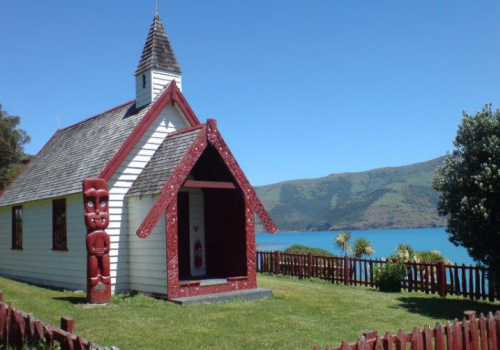 Maori, kerk, Onuku, Akaroa, Banks, Christchurch